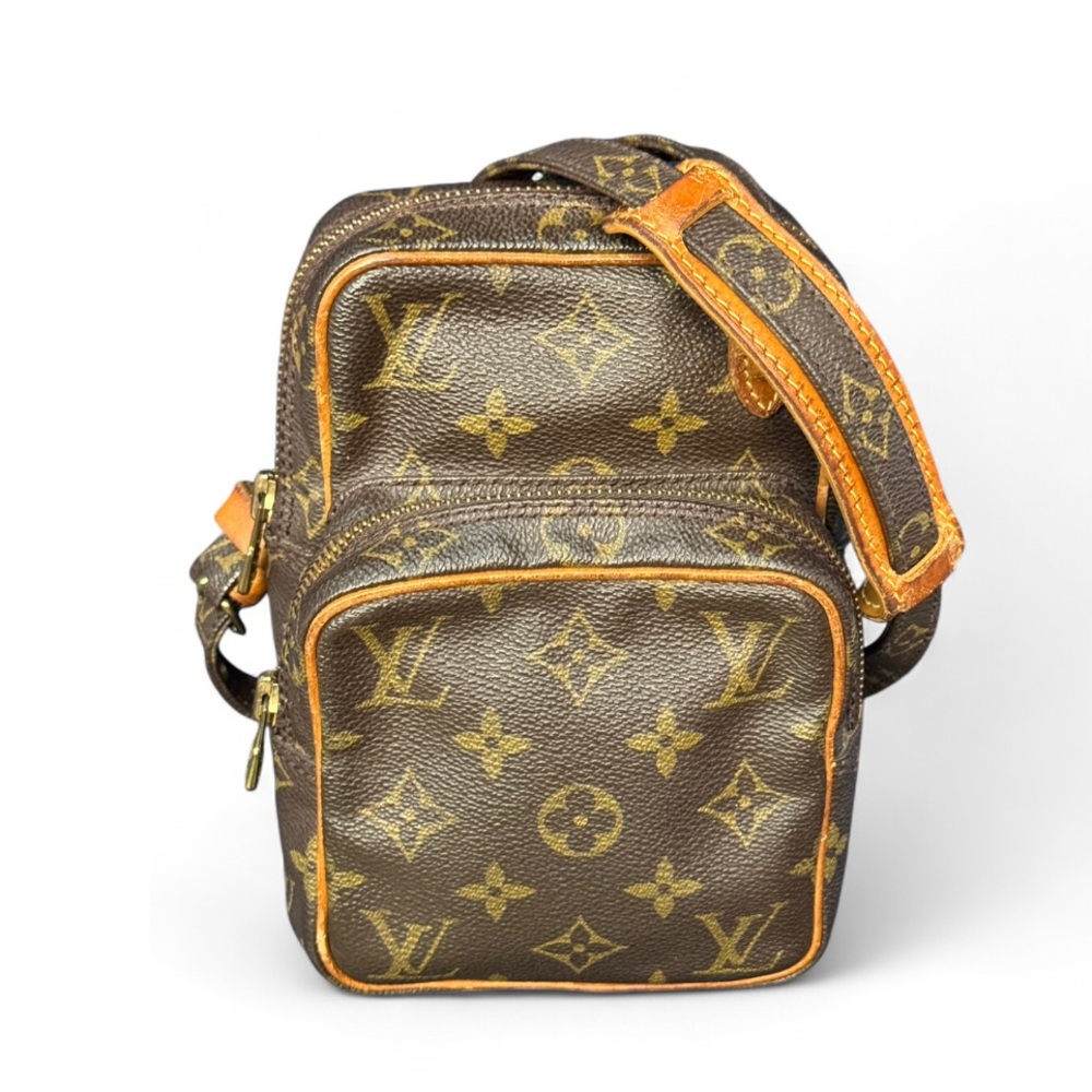 LOUIS VUITTON Vintage 1988 Miniature Amazon Logo LV Monogram Crossbody Bag Purse